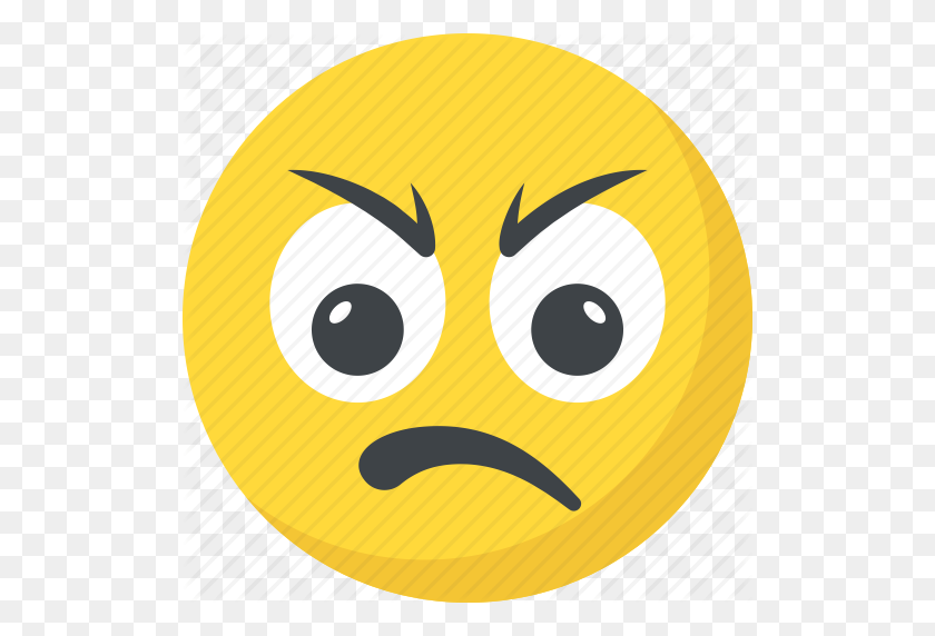 512x512 Angry, Annoyed, Emoji, Sad Smiley, Worried Icon - Angry Emoji PNG