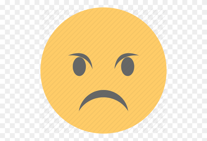 512x512 Angry, Annoyed, Emoji, Sad Smiley, Worried Icon - Annoyed Emoji PNG