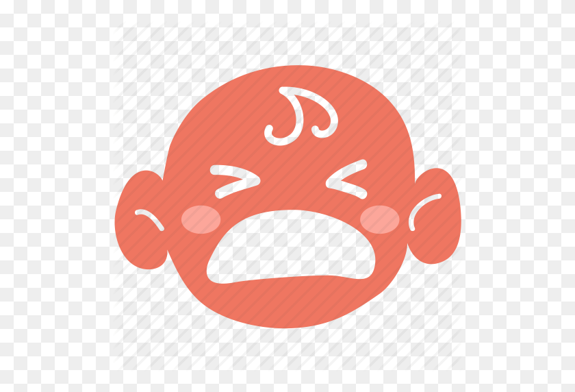 512x512 Angry, Baby, Child, Cry, Emoticon, Emotion, Kid Icon - Crying Baby PNG