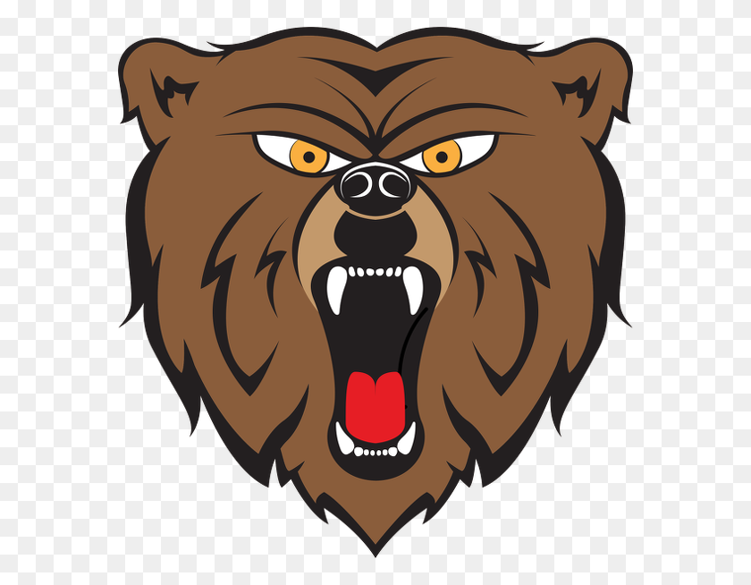 576x594 Angry Bear - Angry Lion Clipart