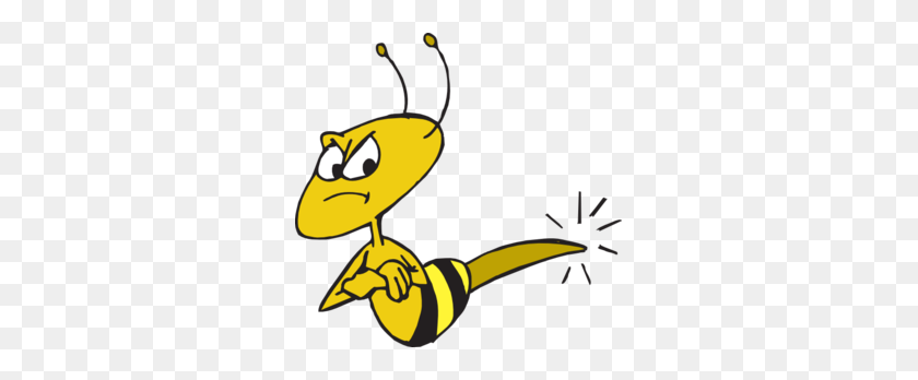 299x288 Angry Bee Clip Art - Angry Clipart
