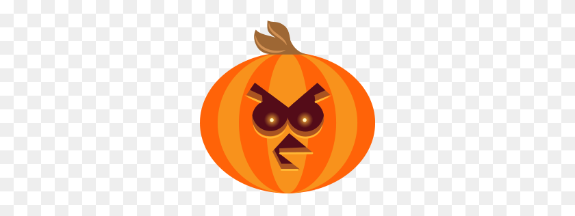 256x256 Angry, Bird, Halloween, Jack O Lantern, Pumpkin, Scary, Spooky Icon - Halloween Pumpkins PNG