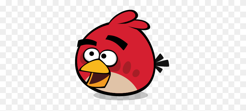 336x322 Angry Bird Red Smiling Transparent Png - Angry Birds PNG