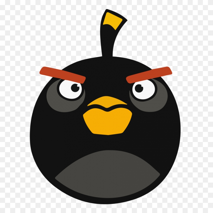 900x900 Angry Birds - Bomb Pop Клипарт