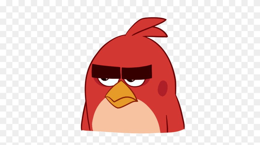 408x408 Angry Birds Stickers Red Eye Roll - Eye Roll Clip Art