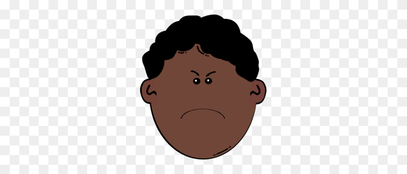 261x299 Angry Boy Clipart - Thinking Face Clipart