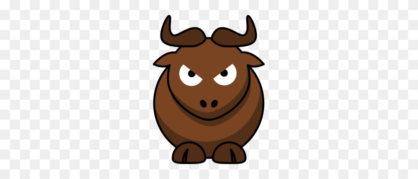 225x299 Angry Bull Clip Art - Brown Cow Clipart