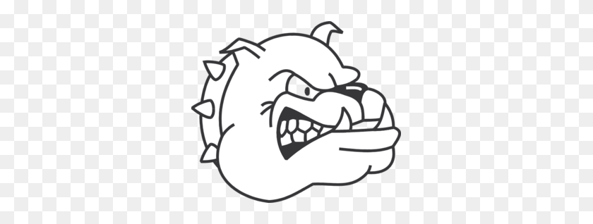 297x258 Angry Bulldog Outline Clip Art - Angry Clipart
