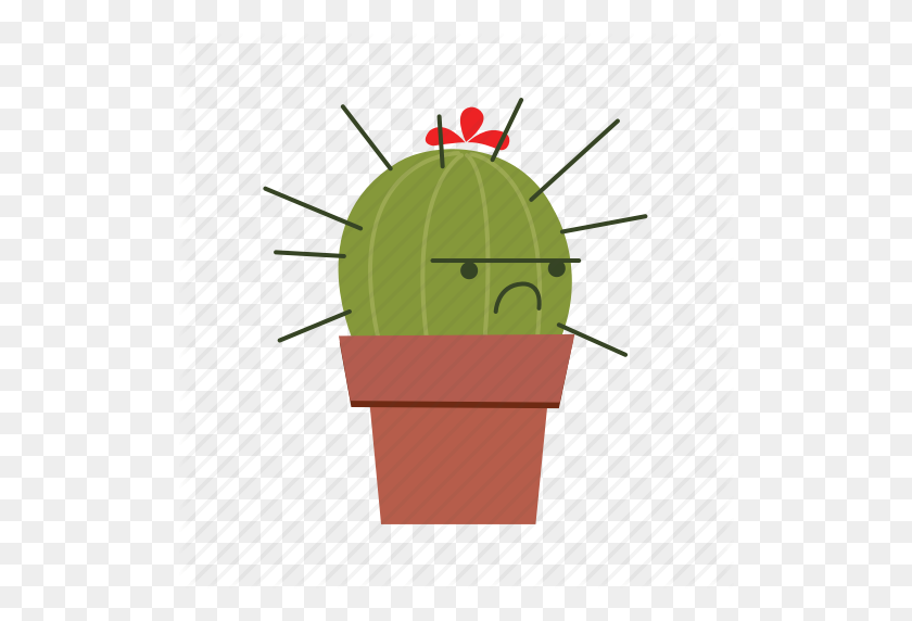 512x512 Angry, Cactus, Mad Icon - Cute Cactus PNG