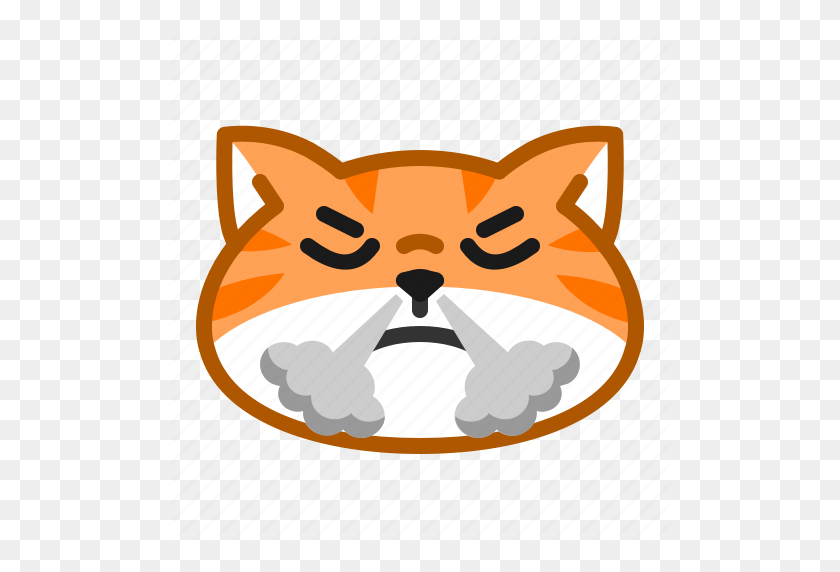 512x512 Angry, Cat, Cute, Emoticon, Mad, Pissed Icon - Angry Cat PNG