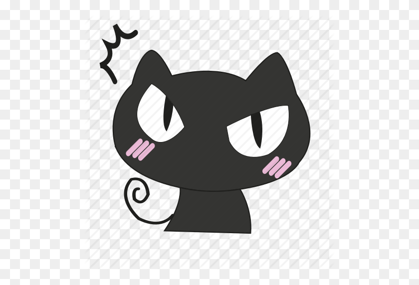 503x512 Angry, Cat, Emoticon, Face, Shame Icon - Angry Cat PNG