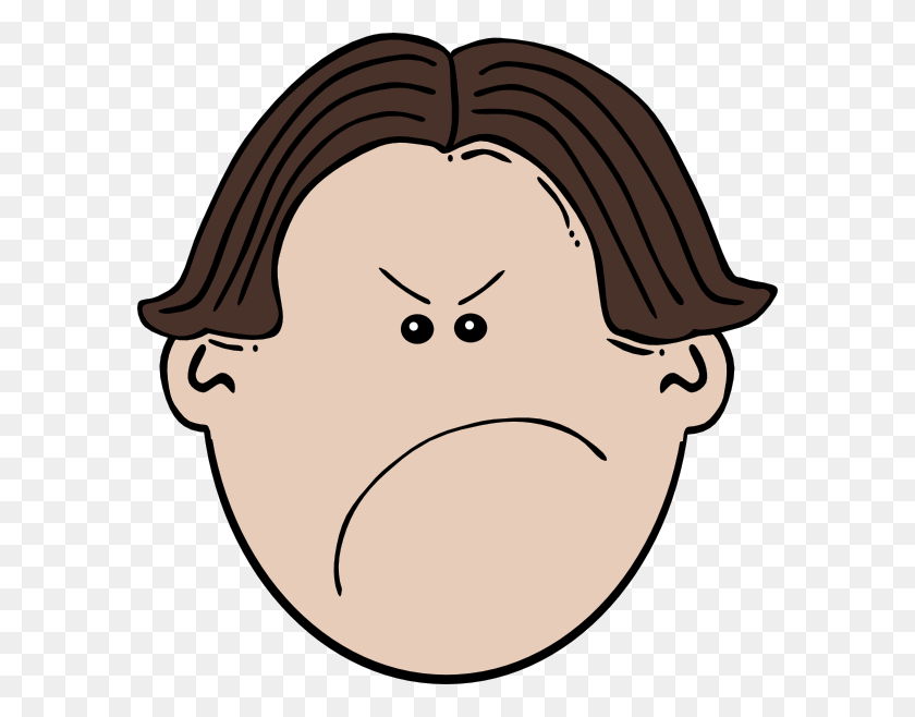 588x598 Angry Clip Art - Woman Faces Clipart