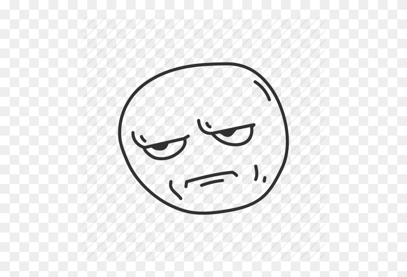 512x512 Angry, Derp, Emotion, Funny, Meme, Not Impressed, Reaction Icon - Derp Face PNG