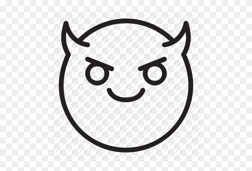 512x512 Enojado, Diablo, Sucio, Emoji, Emoticon, Icono Desvergonzado - Diablo Emoji Png