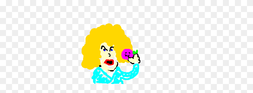 300x250 Angry Dolly Parton Eats Suspicious Fruit Drawing - Dolly Parton Clipart
