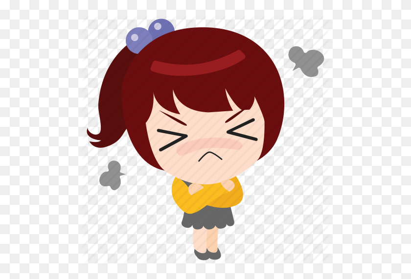 512x512 Angry Emoji Clipart Molesto - Girl Emoji Clipart