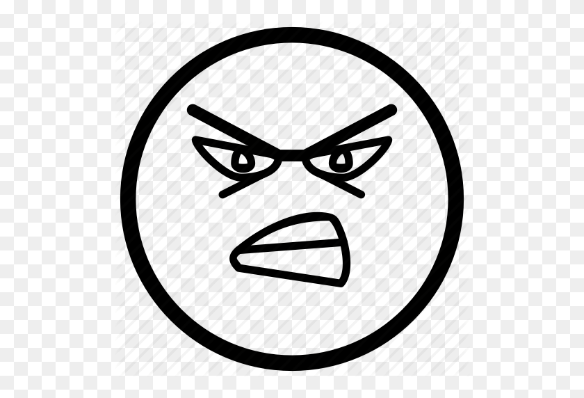 512x512 Angry, Emoji, Emoticon, Emotion, Hate, Mad Icon - Angry Emoji Clipart