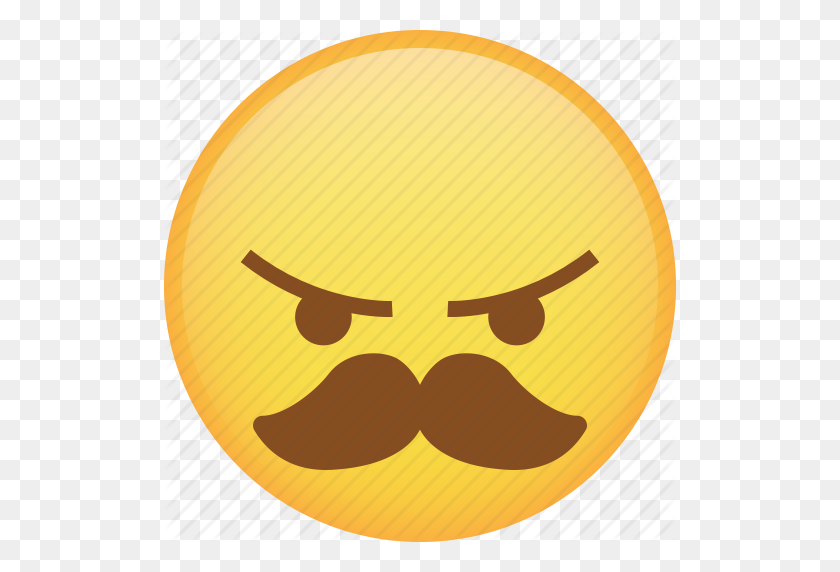 512x512 Angry, Emoji, Mad, Mustache, Rage, React Icon - Angry React PNG