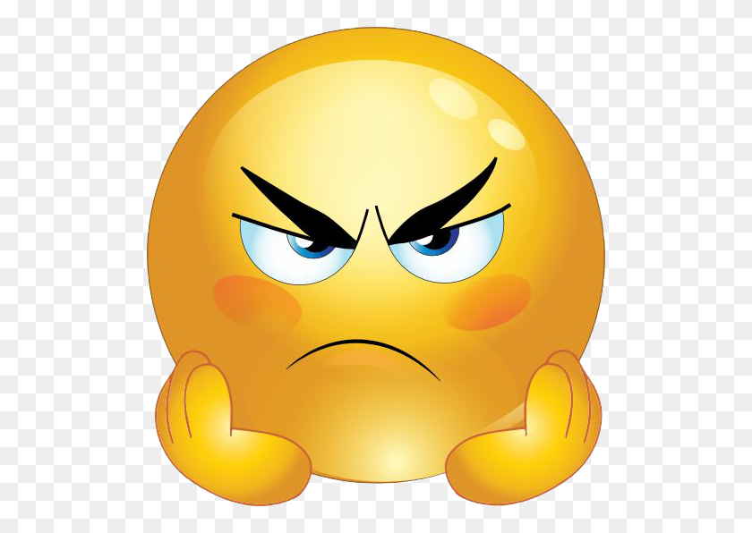 512x536 Angry Emoji Png Images Transparent Free Download - Upset Clipart