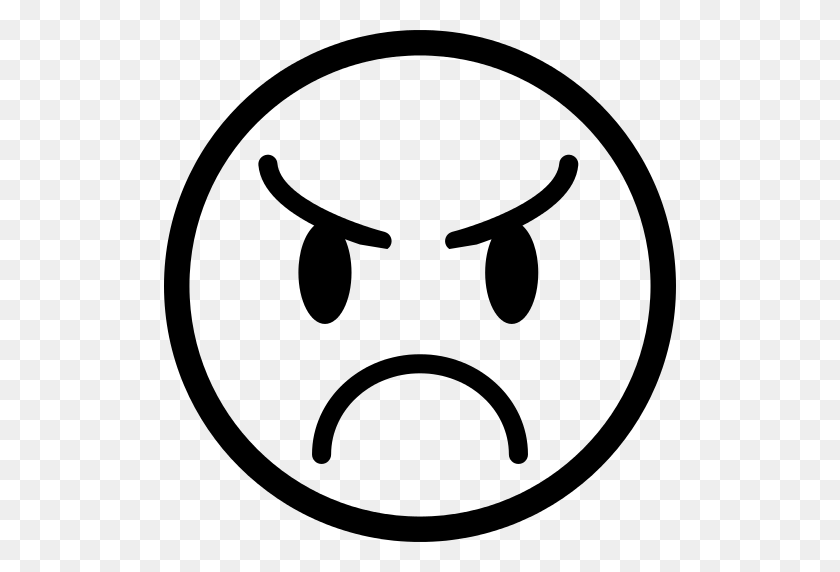 512x512 Angry Emoticon Face Png Icon - Angry Face PNG