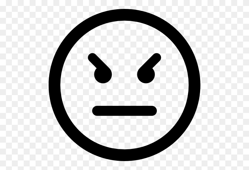 512x512 Angry Emoticon Square Face - Angry Face PNG