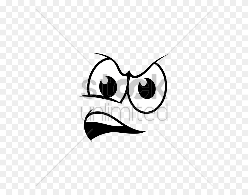 600x600 Angry Expression Vector Image - Scolding Clipart