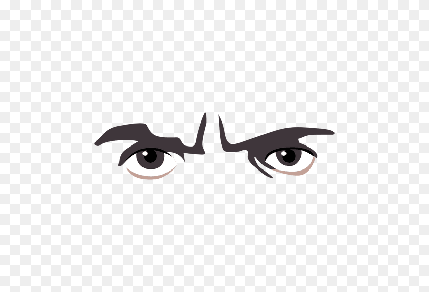 512x512 Angry Eyes Expression - PNG Eyes
