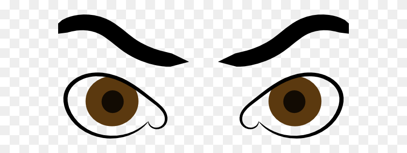 600x257 Angry Eyes Png, Clip Art For Web - Angry Clipart Black And White