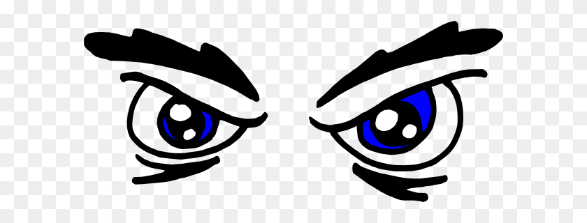 600x260 Сердитые Глаза Png Клипарт Для Интернета - Голубые Глаза Png