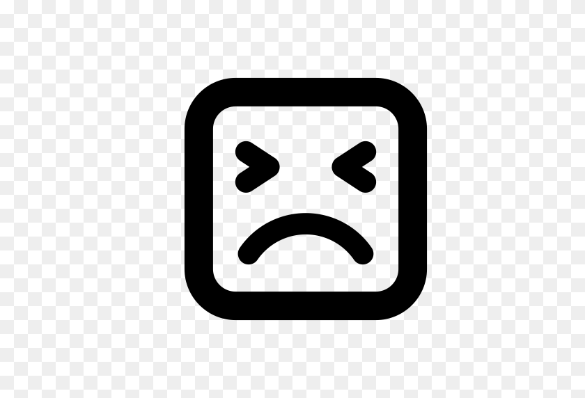 512x512 Angry Face, Angry Face, Angry Smiley Icon With Png And Vector - Angry Face PNG