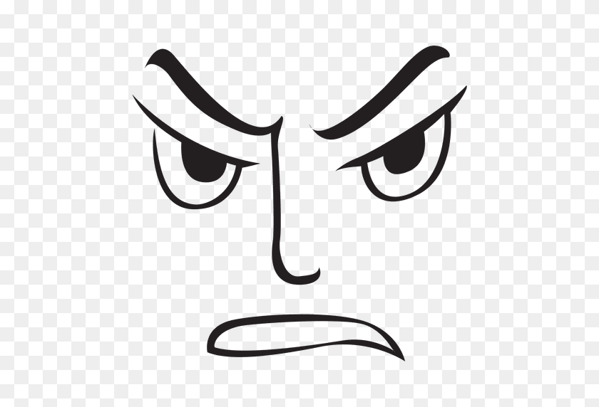 512x512 Angry Face Emoticon - Angry PNG