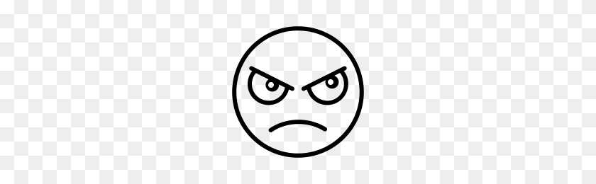 200x200 Angry Face Icons Noun Project - Mad Face PNG