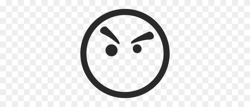 300x300 Angry Face Symbol Clip Art - Unhappy Face Clipart