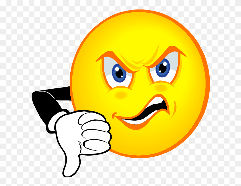624x588 Angry Face Thumbs Down - Thumbs Down Emoji PNG
