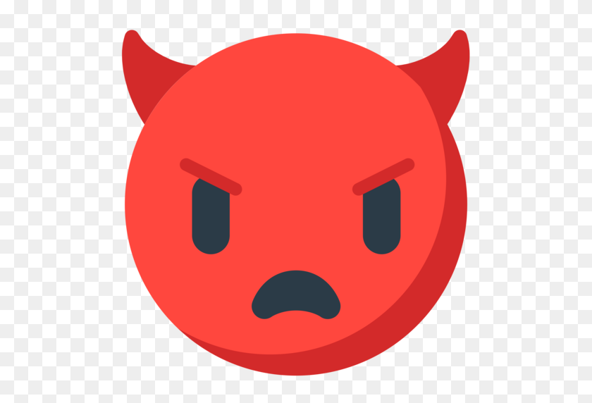 512x512 Cara Enojada Con Cuernos Emoji - Angry Emoji Clipart