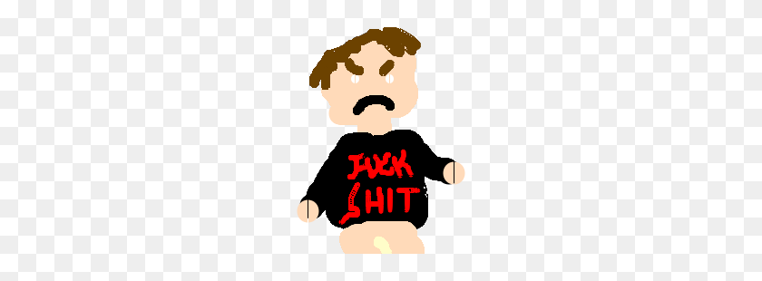 300x250 Angry Fat Guy Wears Nothing But Explicit T Shirt Drawing - Fat Guy PNG