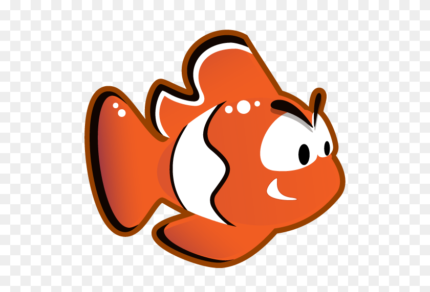 512x512 Angry Fish Deep Sea Frozensoft - Clown Fish PNG