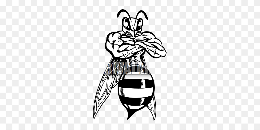 239x361 Angry Hornet Clipart Image Clip Art - Hornet Clipart Black And White
