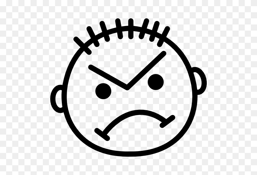 512x512 Angry Icon - Mad Face PNG