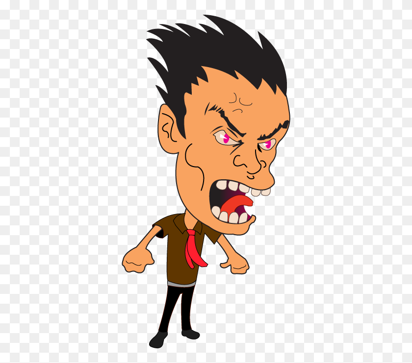 344x681 Angry Man Clipart Fort - Person Yelling Clipart