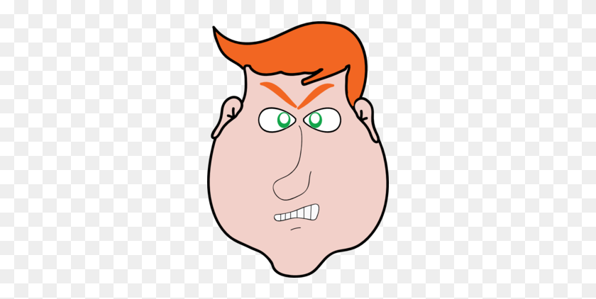 256x362 Angry Man Orange Hair Clipart - Angry Man PNG