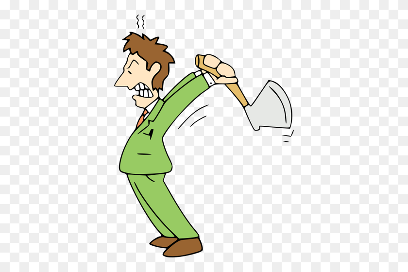 370x500 Angry Man With Ax - Angry Man PNG