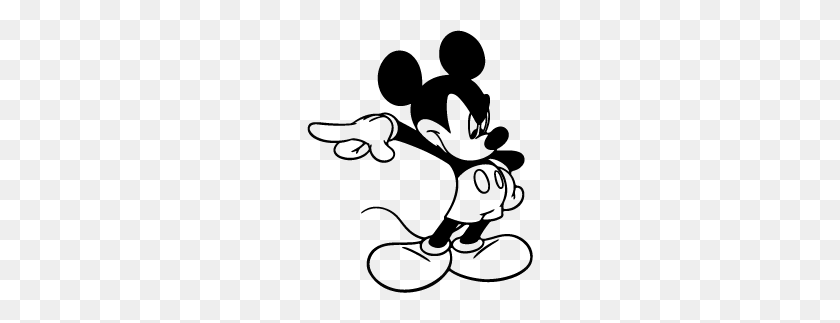 226x263 Enojado Mickey Mouse Silueta De La Silueta De Enojado Mickey Mouse - Silueta De Mickey Mouse Png