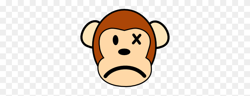 300x264 Angry Monkey Clip Art - Mad Face Clipart