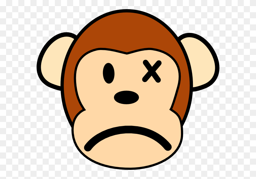 600x527 Angry Monkey Clip Art Free Vector - Monkey Outline Clipart
