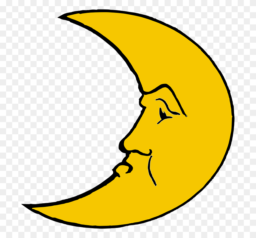 701x720 Angry Moon Crescent Transparent Png - Crescent PNG