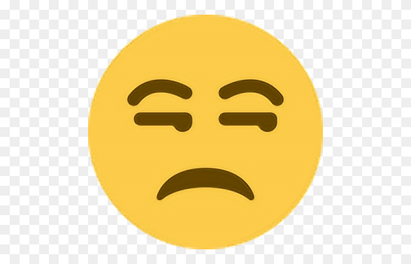 480x480 Angry Pissed Annoyed Unhappy Upset Emoji Emoticon Face - Annoyed Emoji PNG
