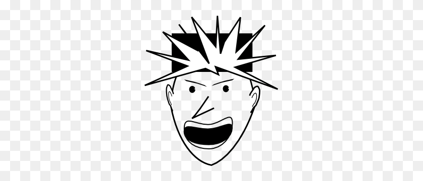 267x300 Angry Punk Clip Art Free Vector - Punk Clipart