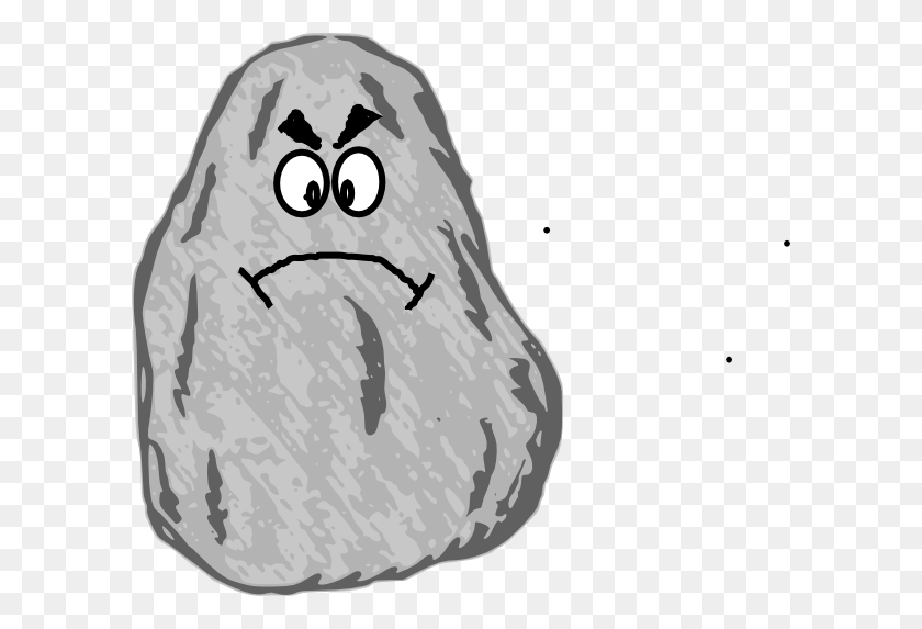600x513 Angry Rock Clip Art - Rock Clipart