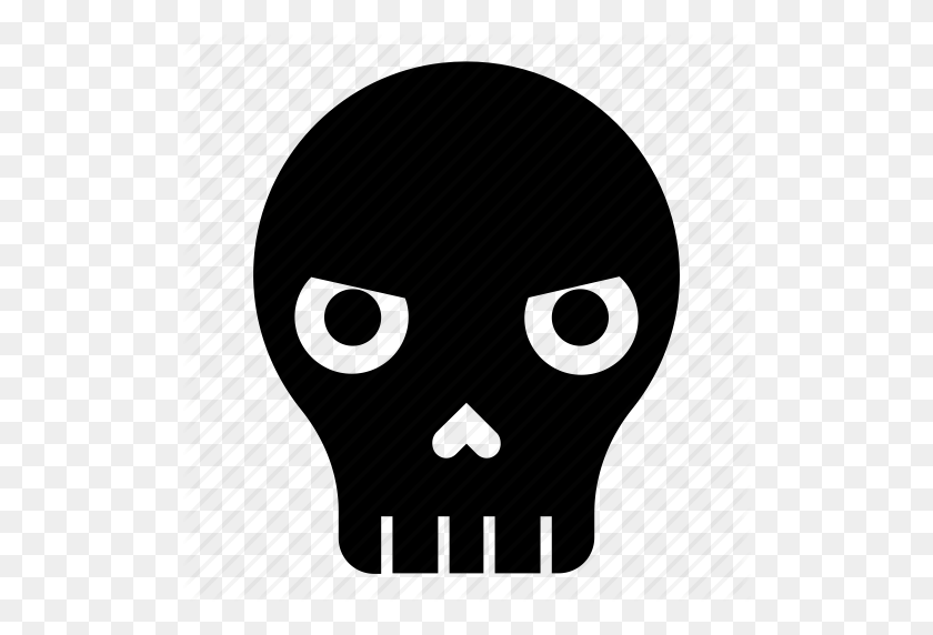 512x512 Angry Skull, Dead, Death, Emoji, Halloween, Mask, Skull Icon - Skull Transparent PNG